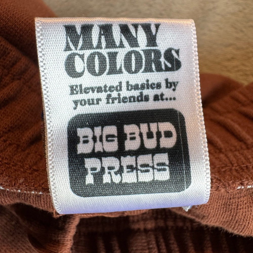 NWOT Big Bud Press Many Colors Easy Pants Sweatpants Brown Size XL Unisex - Picture 9 of 13